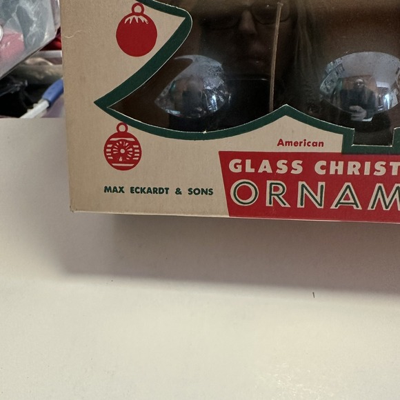 Vintage Shiny Brite Blue Glass Christmas Ornaments Balls Qty-23 With Boxes - Picture 3 of 12
